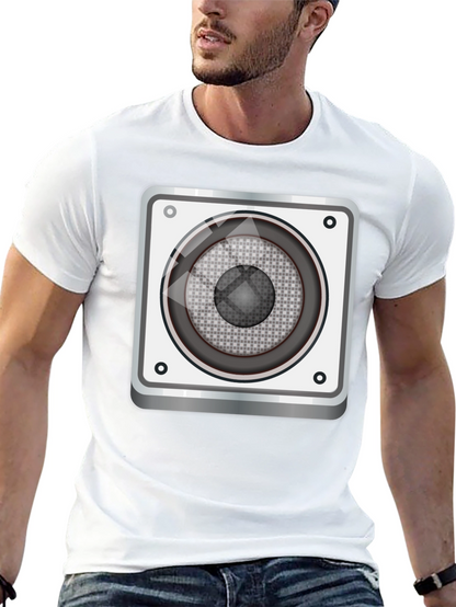 Speaker Graphic Print Black T-Shirt
