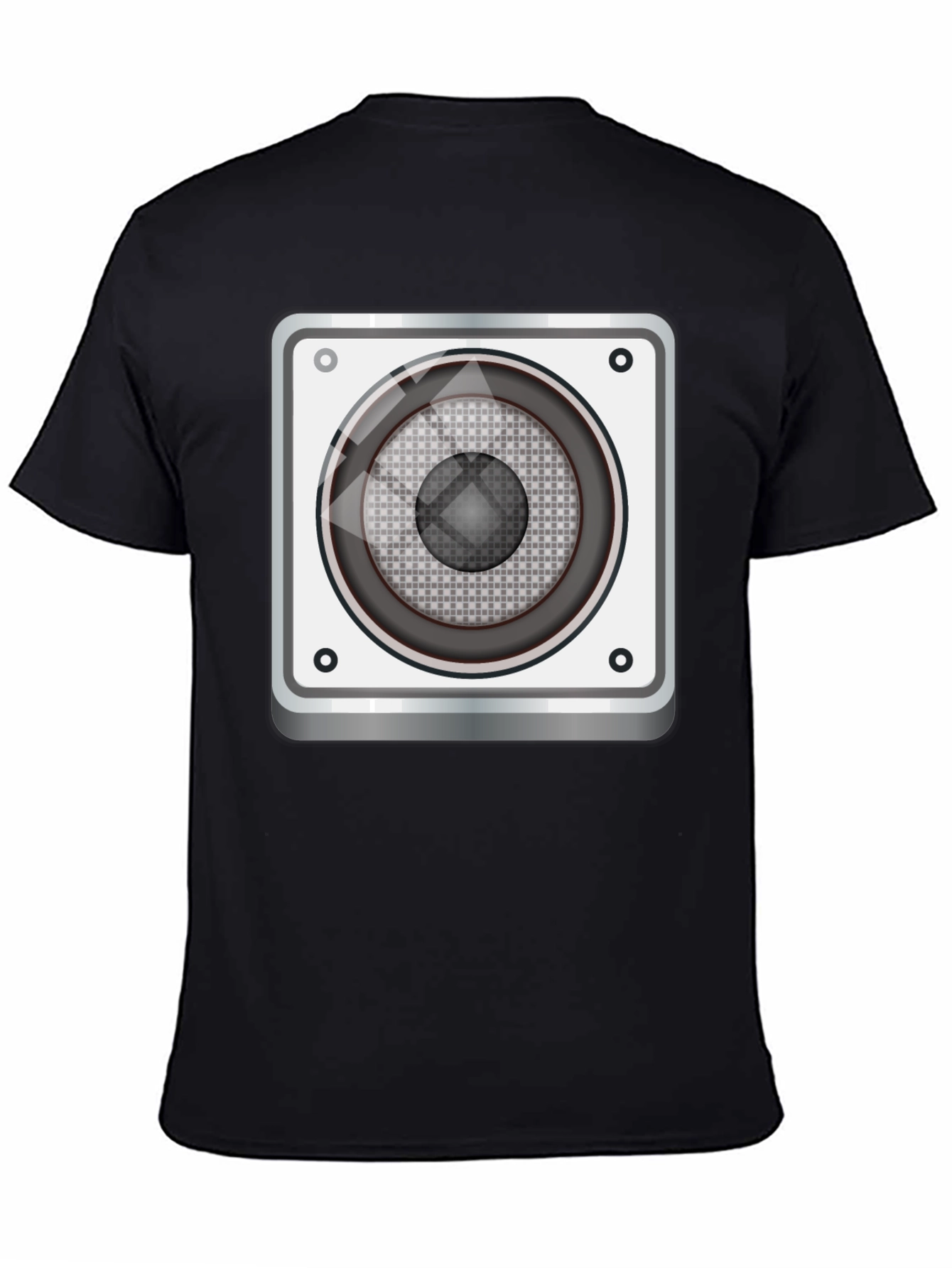 Speaker Graphic Print Black T-Shirt