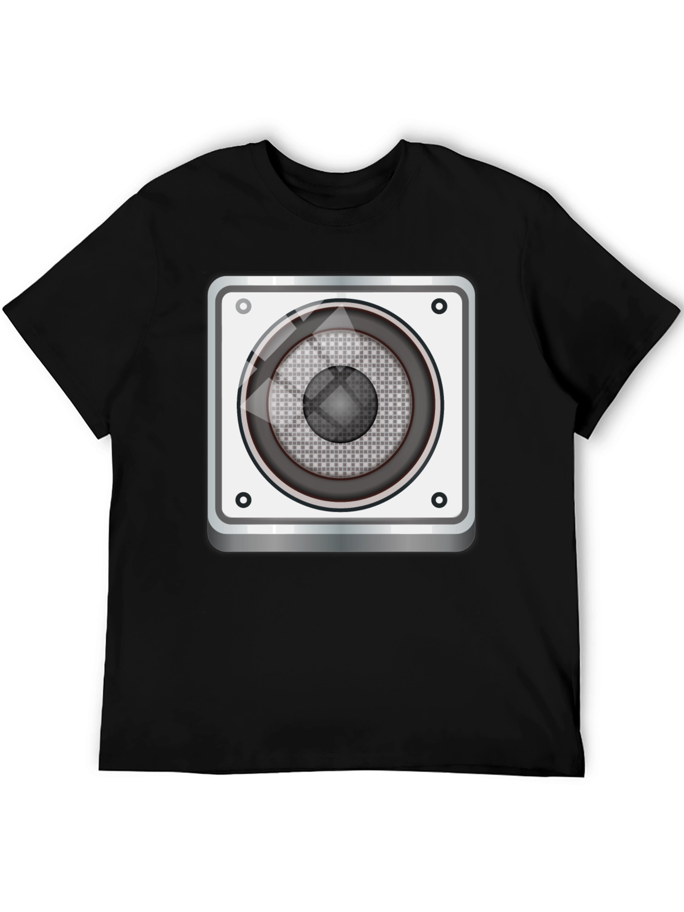 Speaker Graphic Print Black T-Shirt