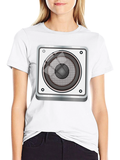 Speaker Graphic Print Black T-Shirt