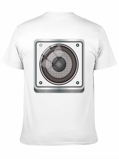 Speaker Graphic Print Black T-Shirt