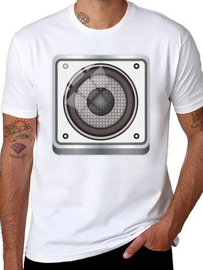 Speaker Graphic Print Black T-Shirt