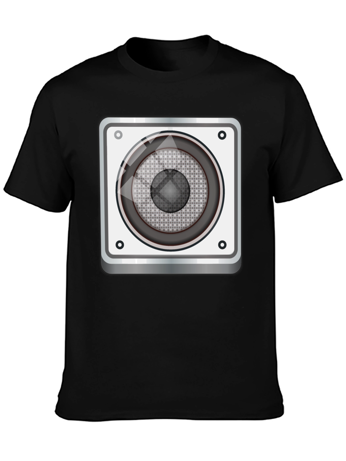 Speaker Graphic Print Black T-Shirt