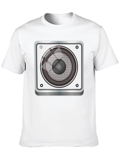 Speaker Graphic Print Black T-Shirt