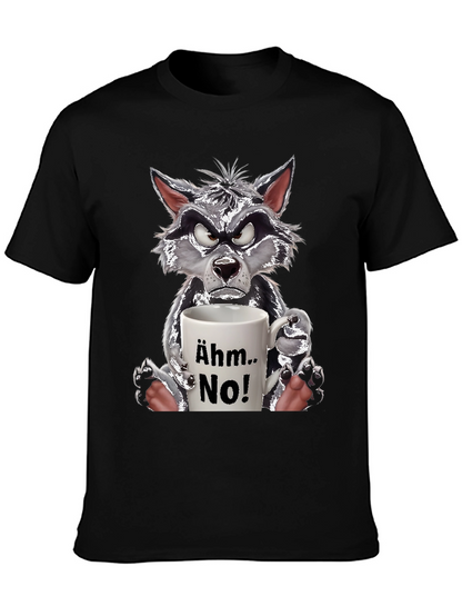 Ähm.. No! Wolf Graphic T-Shirt Funny Animal Tee