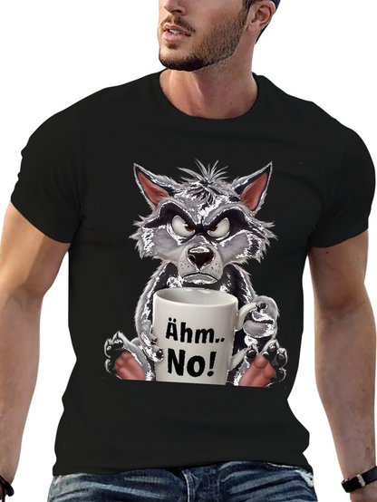 Ähm.. No! Wolf Graphic T-Shirt Funny Animal Tee