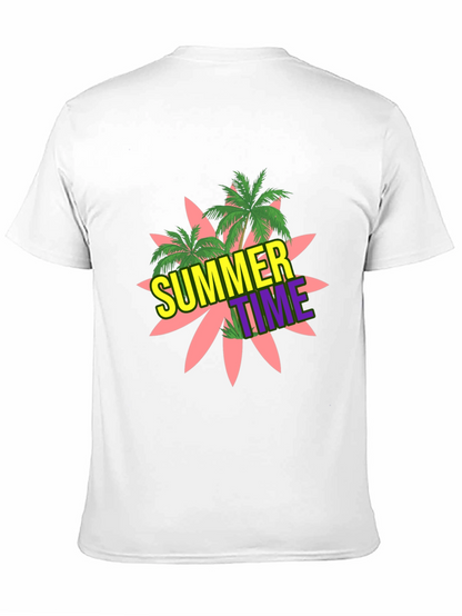 Summer Time Graphic Black T-Shirt