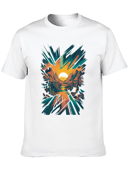 Sunset Mountain Graphic Tee - Nature Inspired Design