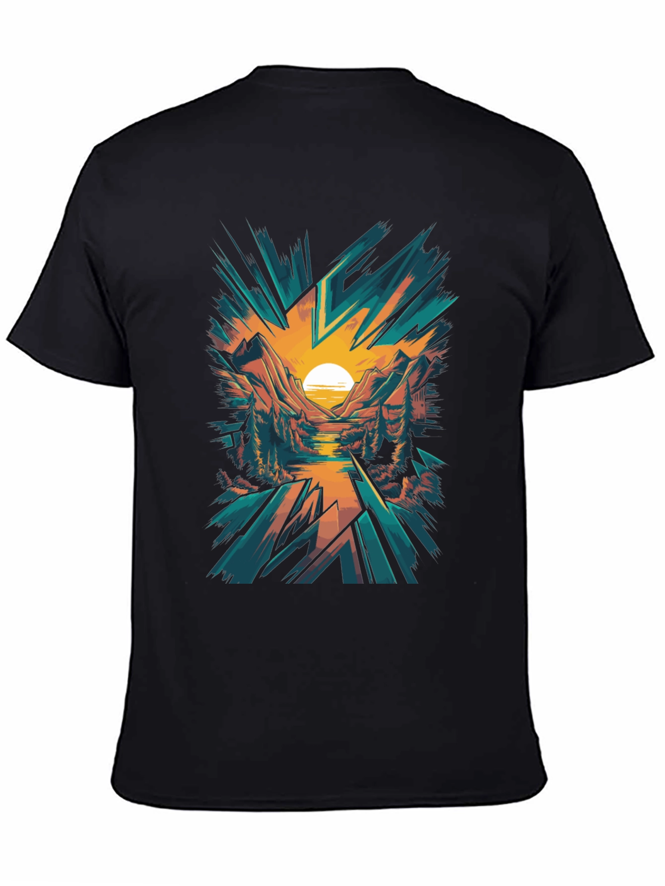 Sunset Mountain Graphic Tee - Nature Inspired Design