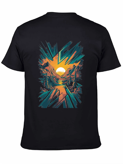 Sunset Mountain Graphic Tee - Nature Inspired Design