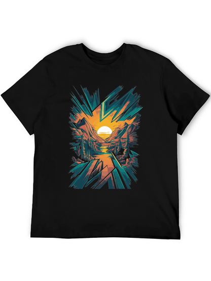Sunset Mountain Graphic Tee - Nature Inspired Design