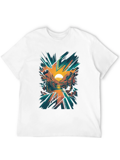 Sunset Mountain Graphic Tee - Nature Inspired Design