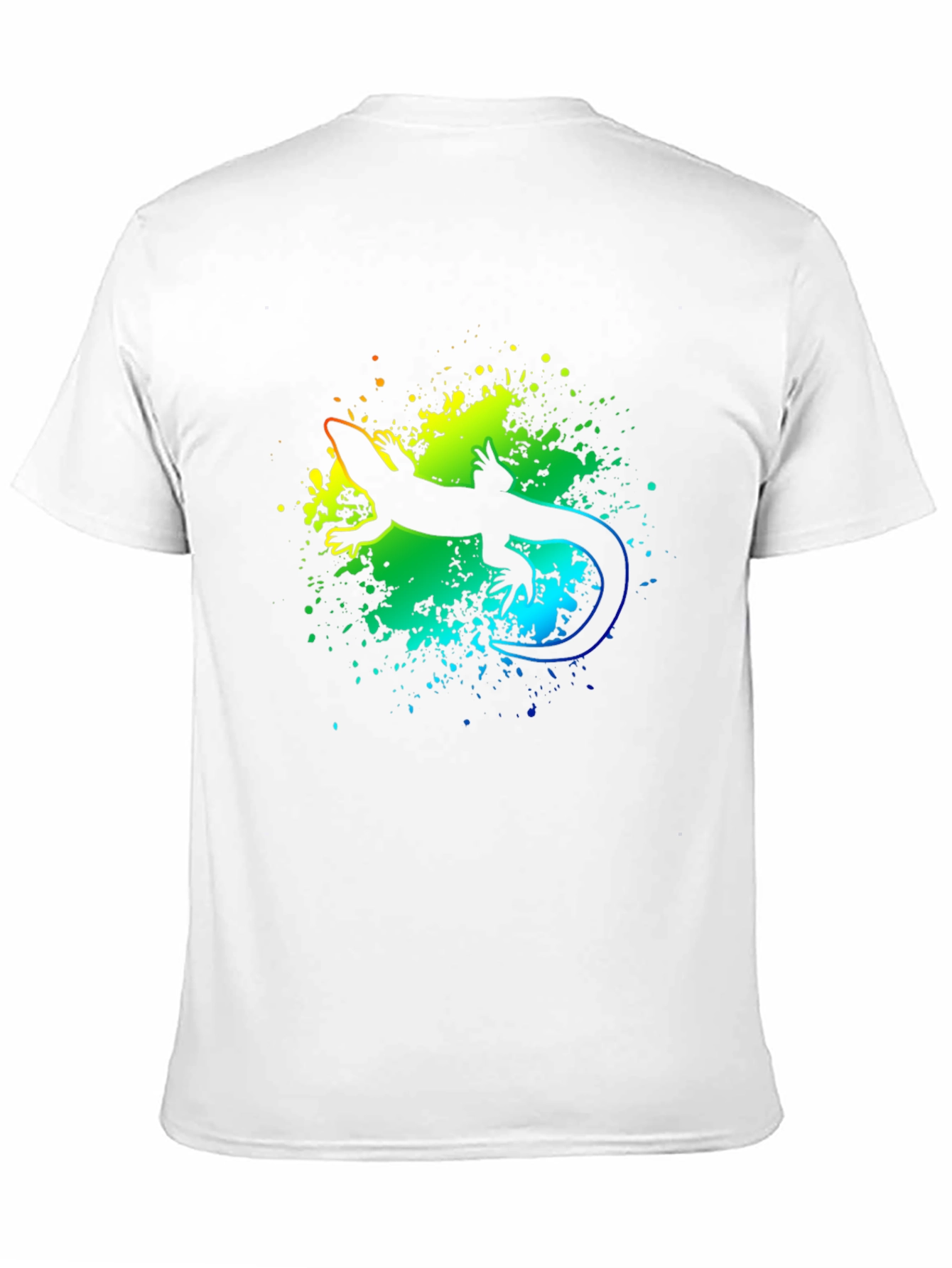 Vibrant Lizard Graphic Tee - Black Cotton