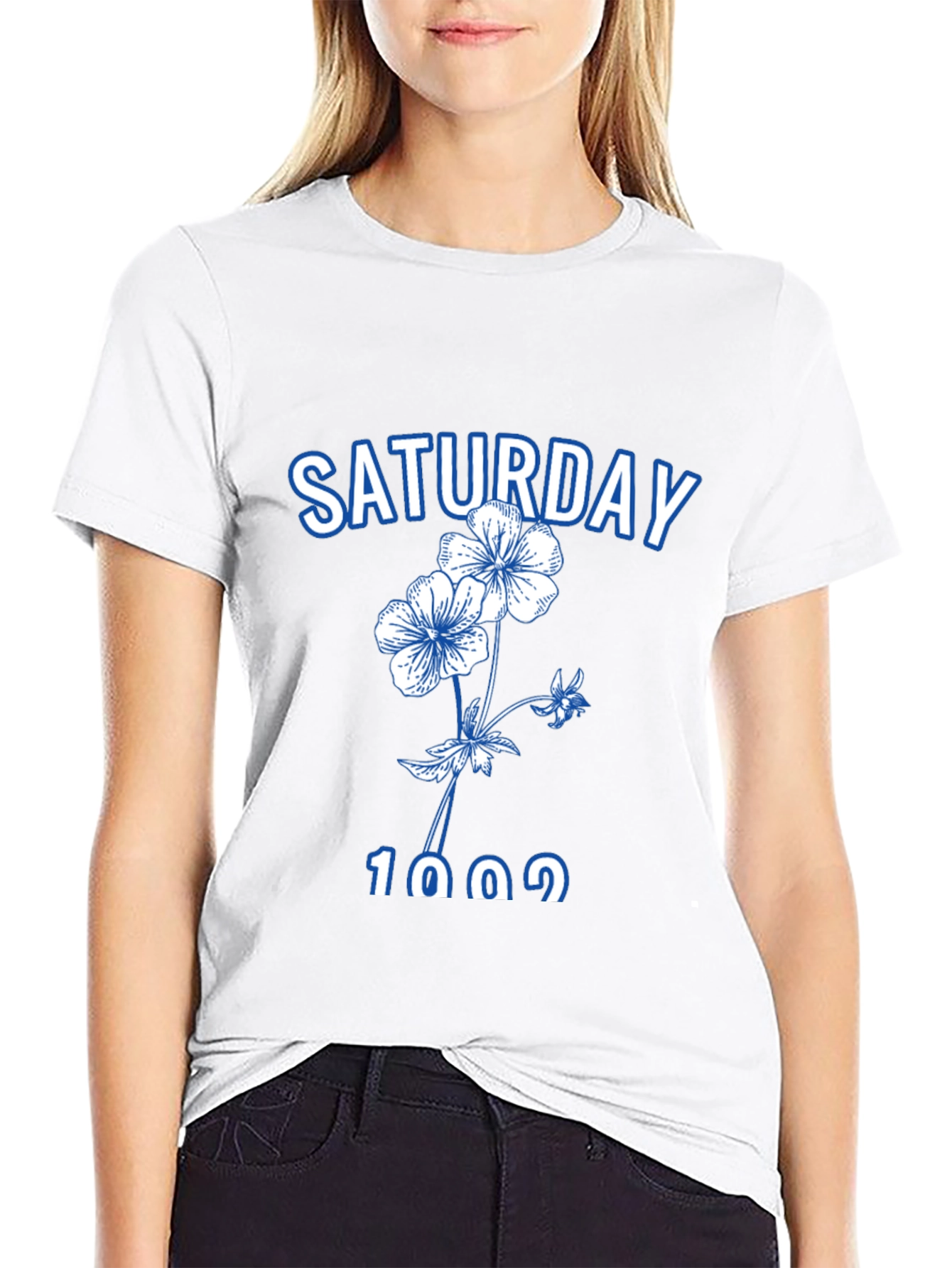 Saturday Floral Graphic Tee