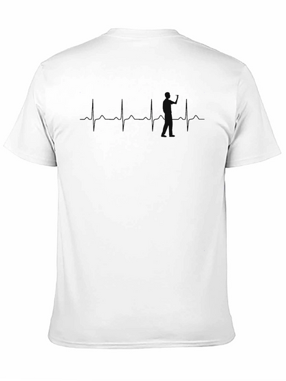 Heartbeat Disc Golf T-Shirt - Black Graphic Tee