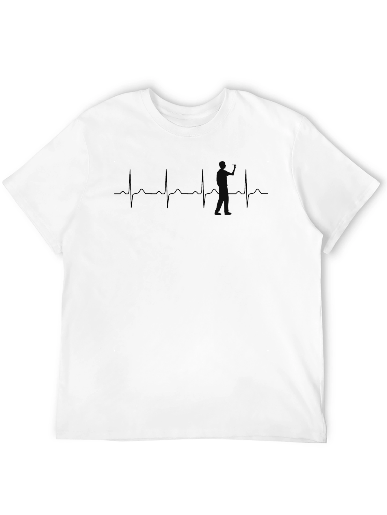 Heartbeat Disc Golf T-Shirt - Black Graphic Tee
