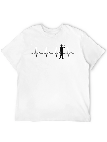 Heartbeat Disc Golf T-Shirt - Black Graphic Tee