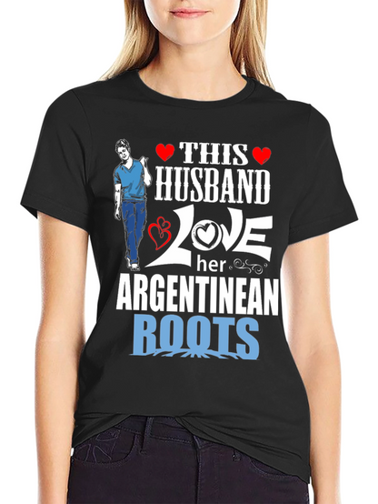 Husband Loves Her Argentinean Roots T-Shirt
