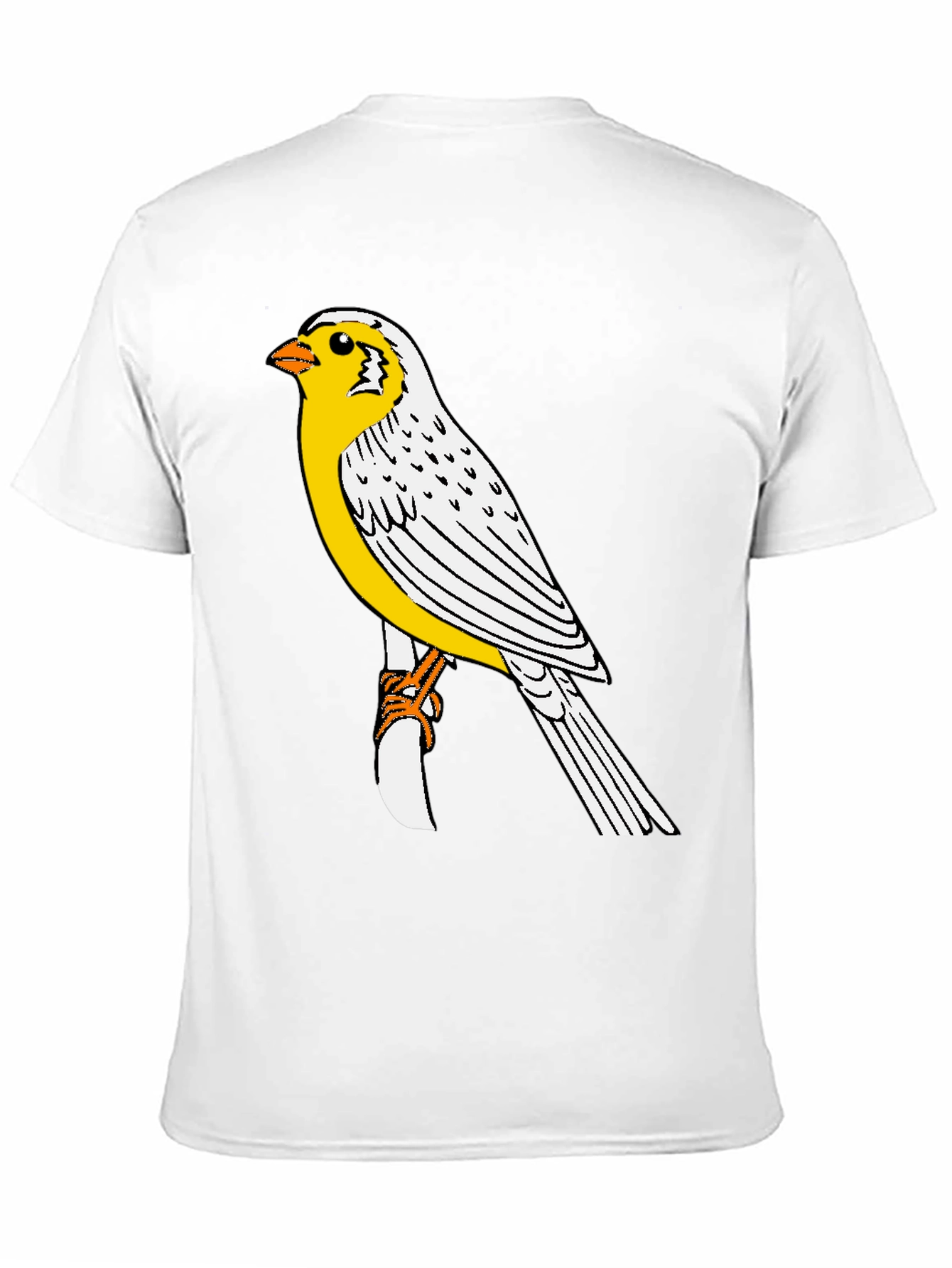 Canary Bird Graphic T-Shirt - Black Casual Tee
