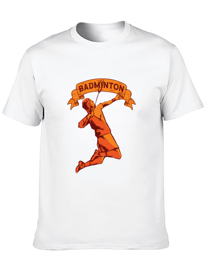 Badminton Player Graphic Tee - Sporty Black T-Shirt