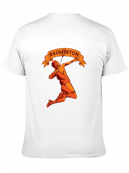 Badminton Player Graphic Tee - Sporty Black T-Shirt