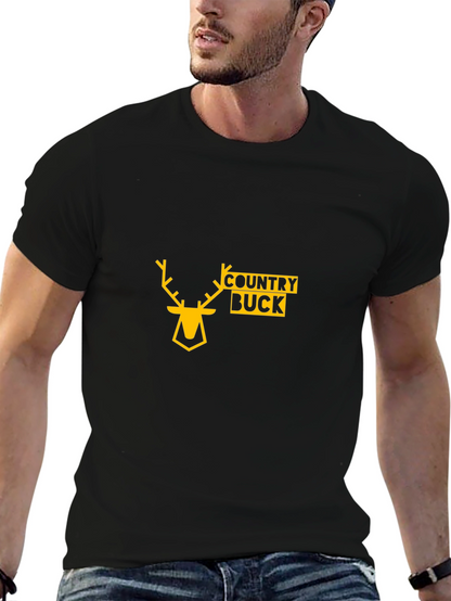 Country Buck Black T-Shirt