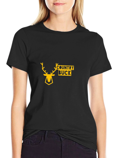 Country Buck Black T-Shirt