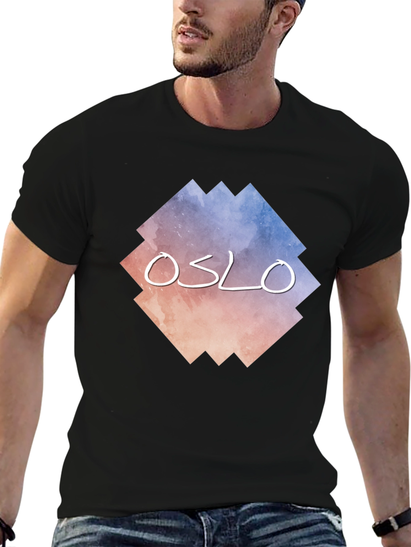 Oslo Graphic Tee - Urban Style Black T-Shirt