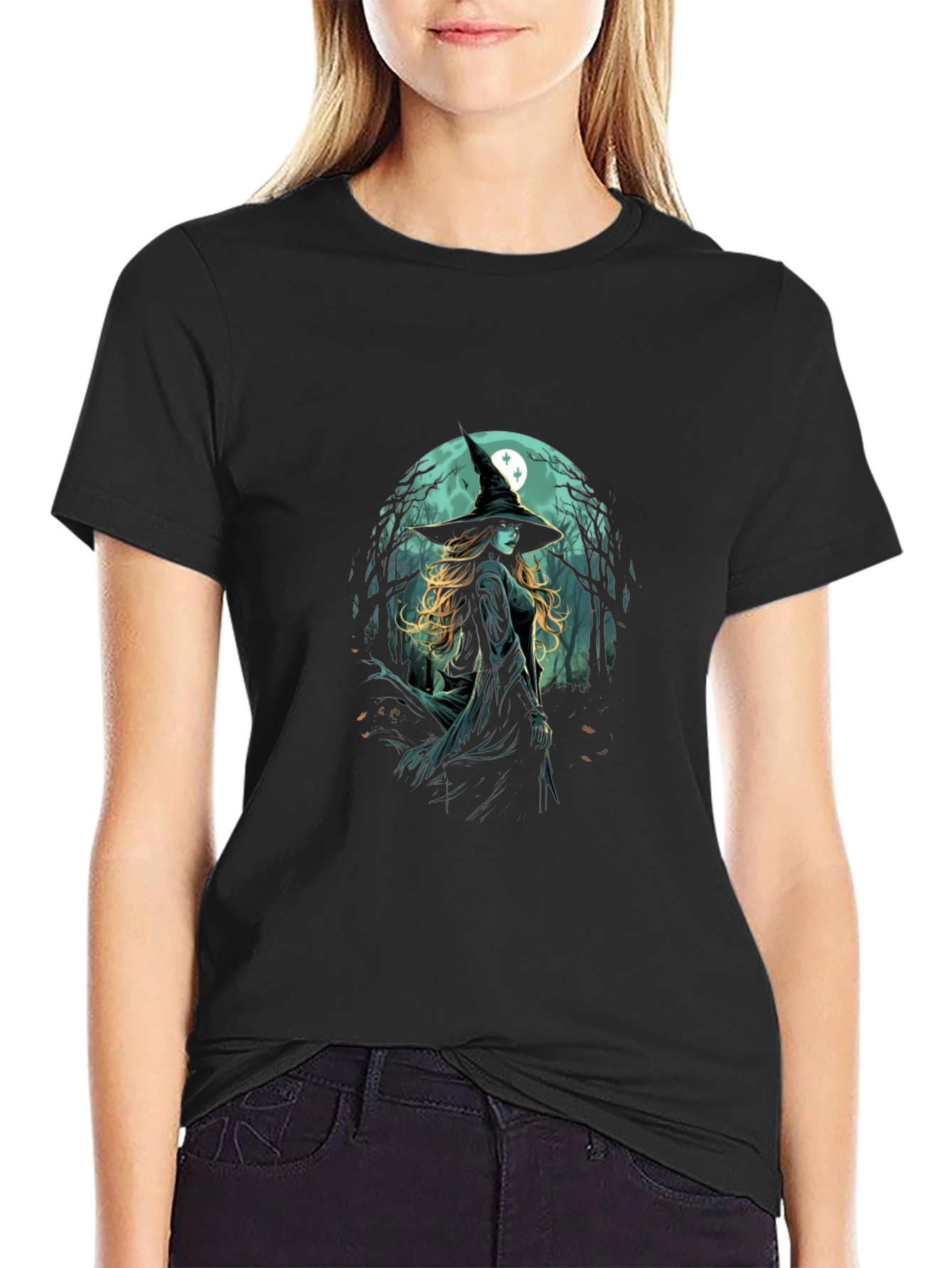 Witch Graphic T-Shirt - Halloween Style