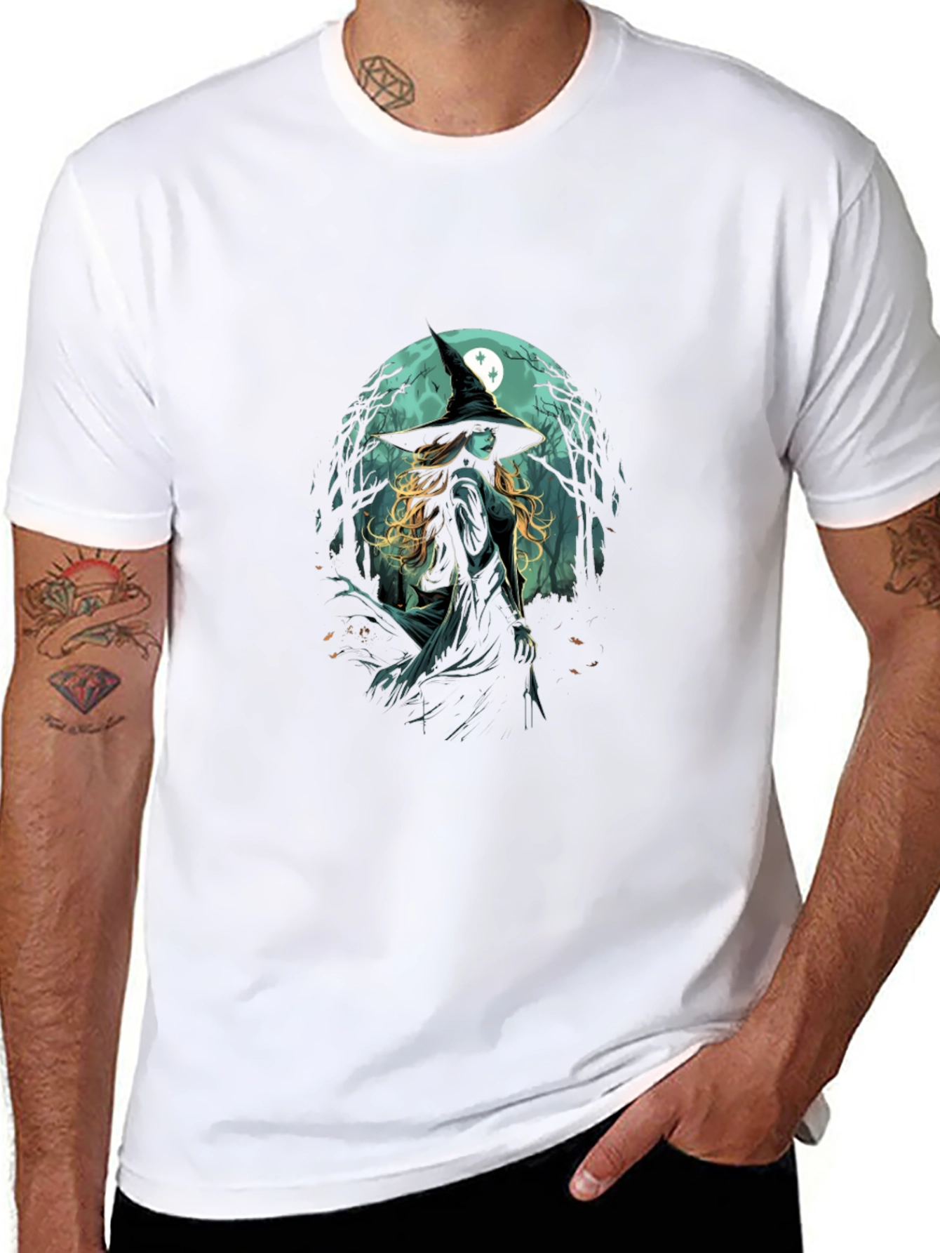 Witch Graphic T-Shirt - Halloween Style