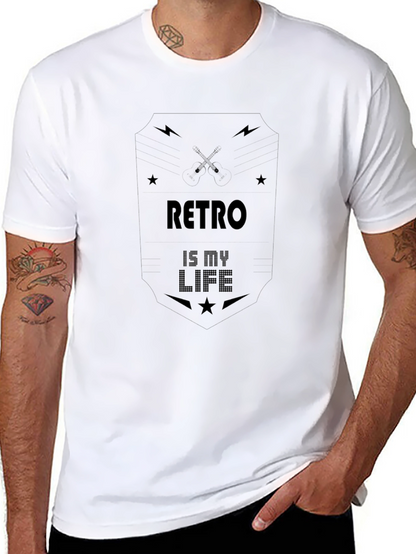 Retro Is My Life Graphic T-Shirt - Black