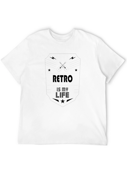 Retro Is My Life Graphic T-Shirt - Black