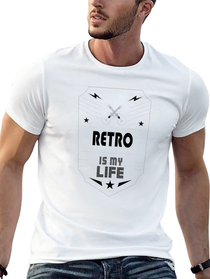 Retro Is My Life Graphic T-Shirt - Black