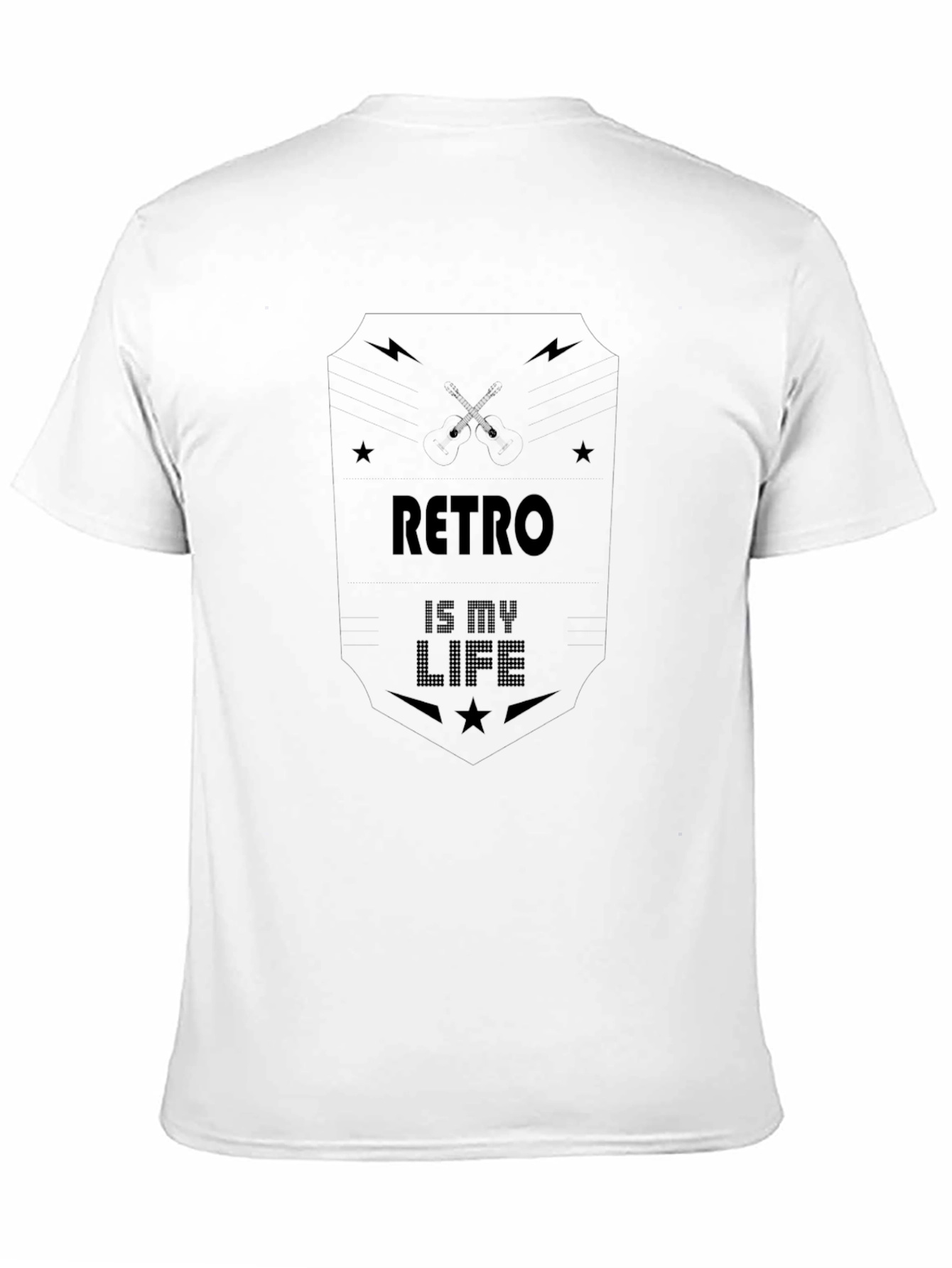 Retro Is My Life Graphic T-Shirt - Black