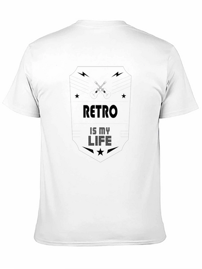 Retro Is My Life Graphic T-Shirt - Black