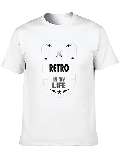 Retro Is My Life Graphic T-Shirt - Black