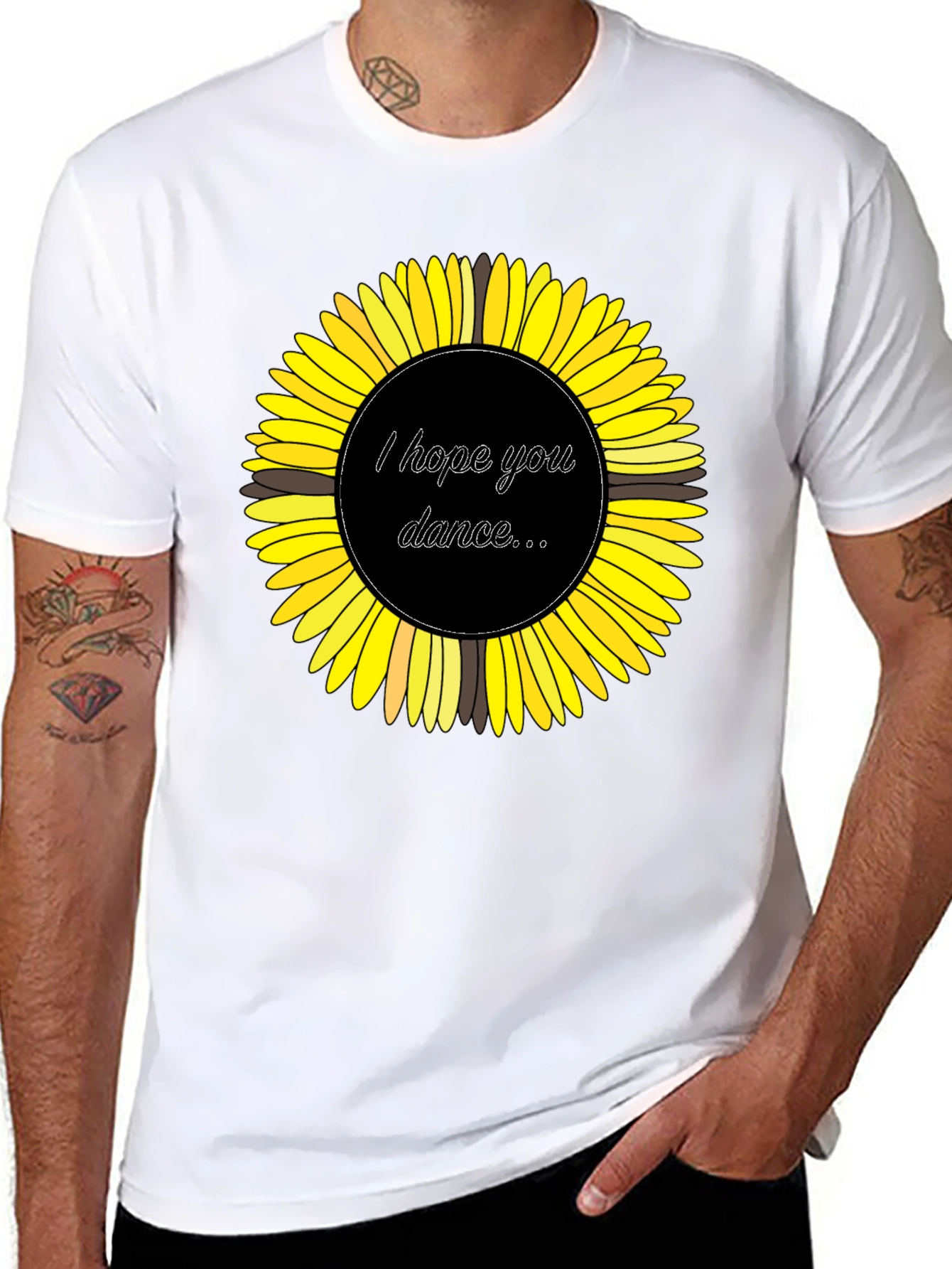 Sunflower Graphic Tee - I Hope You Dance T-Shirt