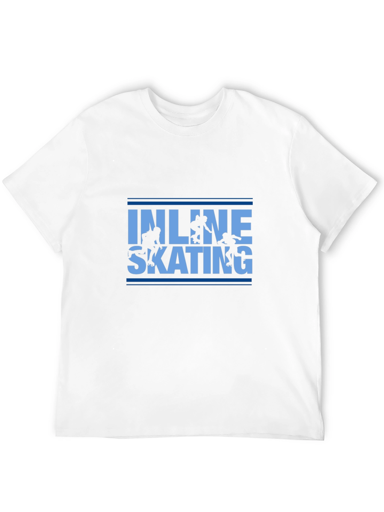 Inline Skating Graphic Tee - Black Cotton T-Shirt