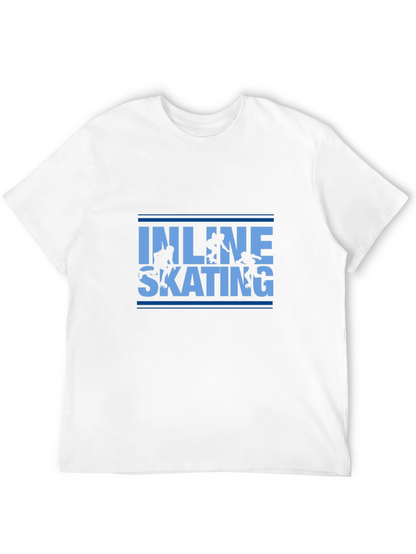 Inline Skating Graphic Tee - Black Cotton T-Shirt