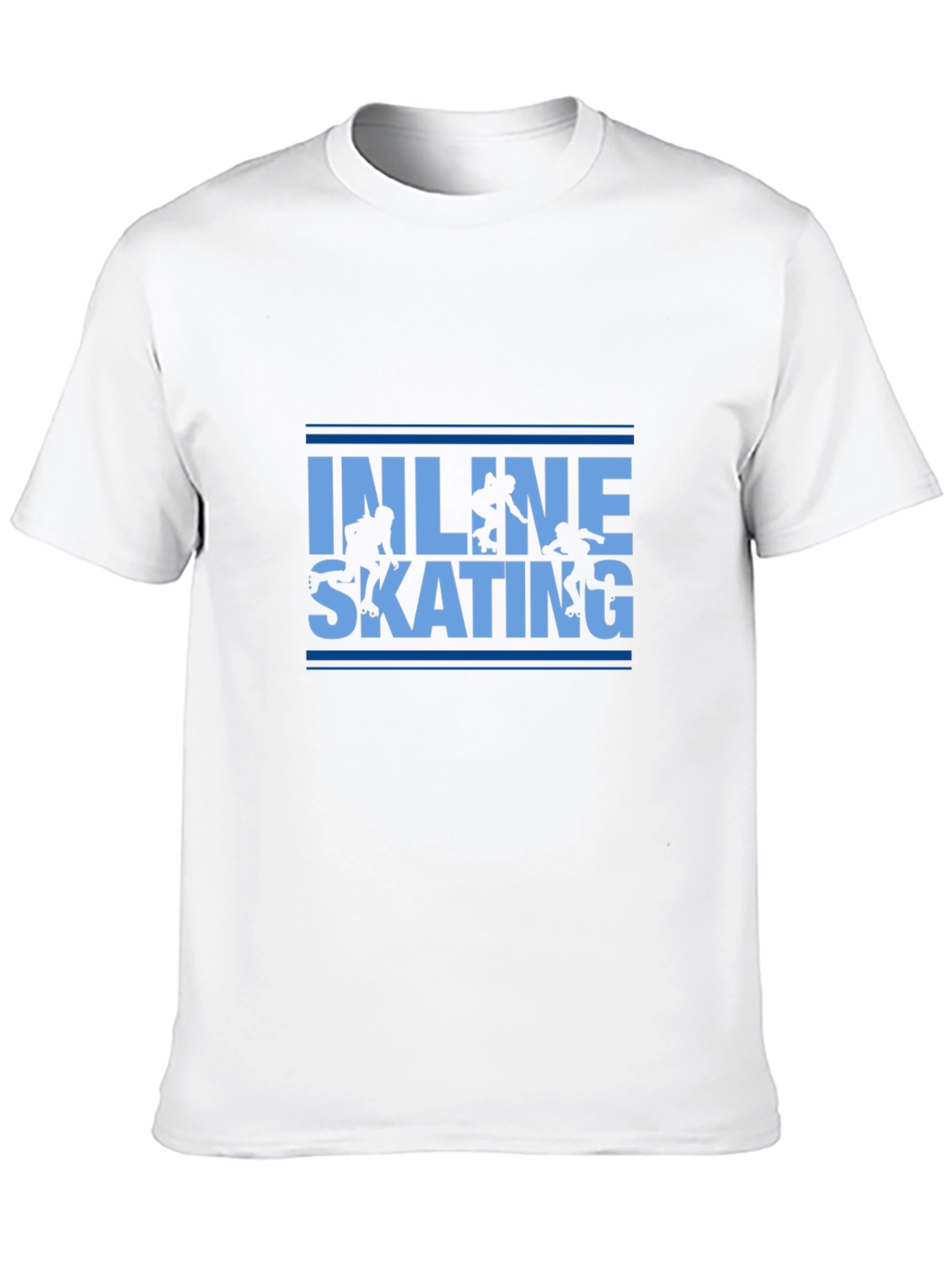 Inline Skating Graphic Tee - Black Cotton T-Shirt