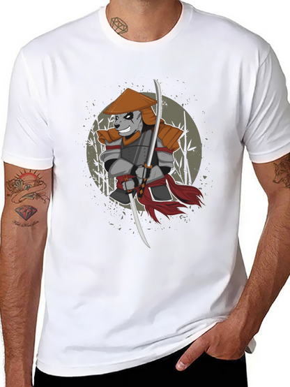 Samurai Panda Graphic T-Shirt