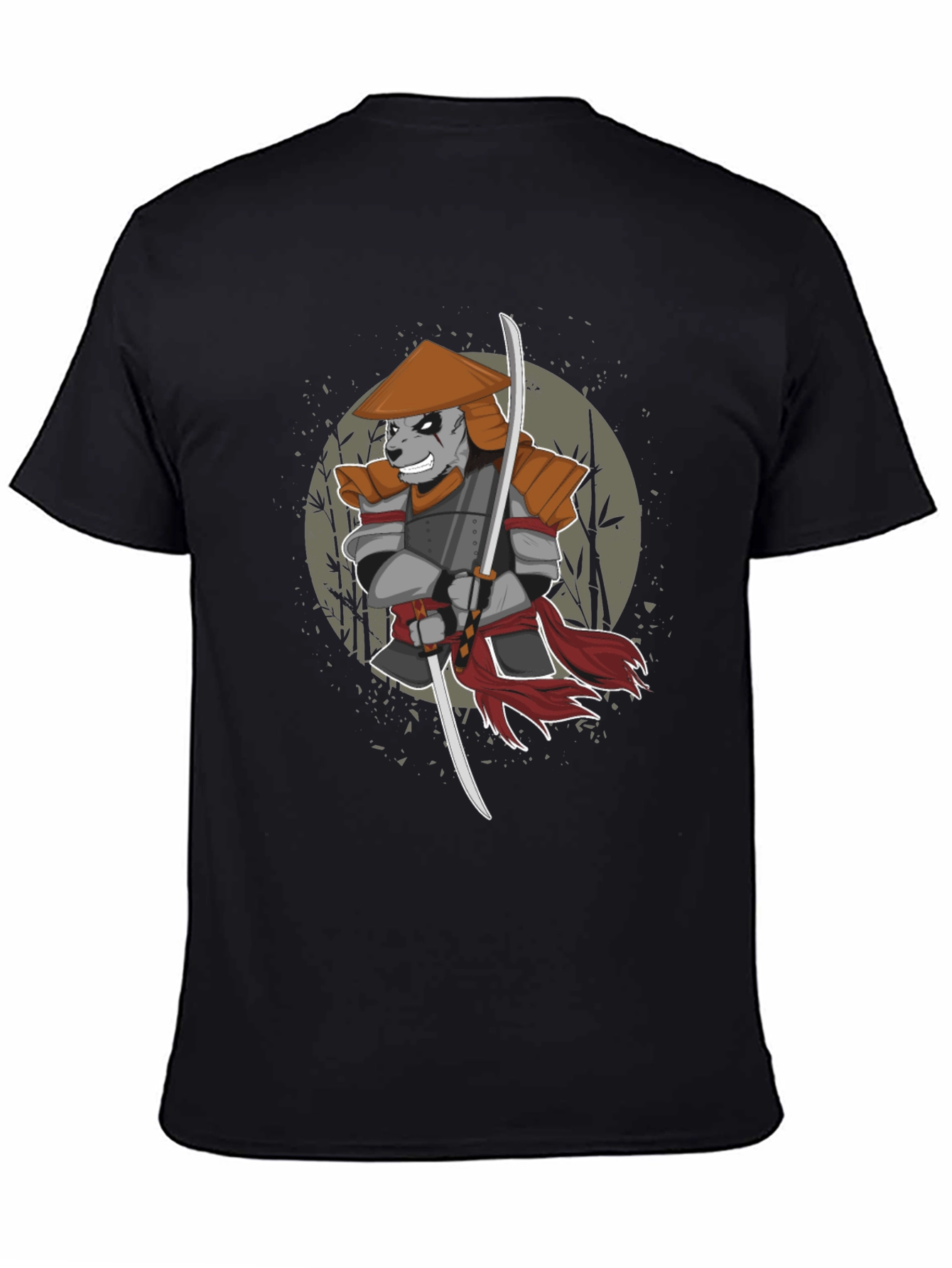Samurai Panda Graphic T-Shirt