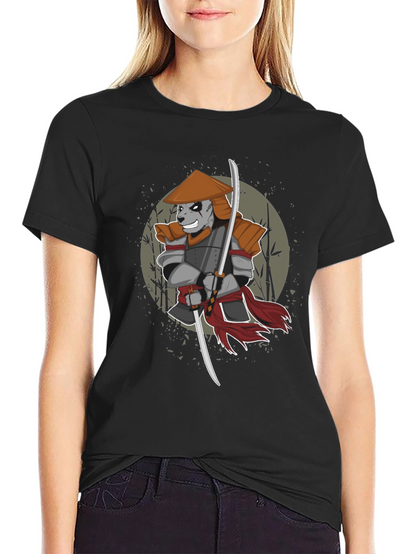 Samurai Panda Graphic T-Shirt