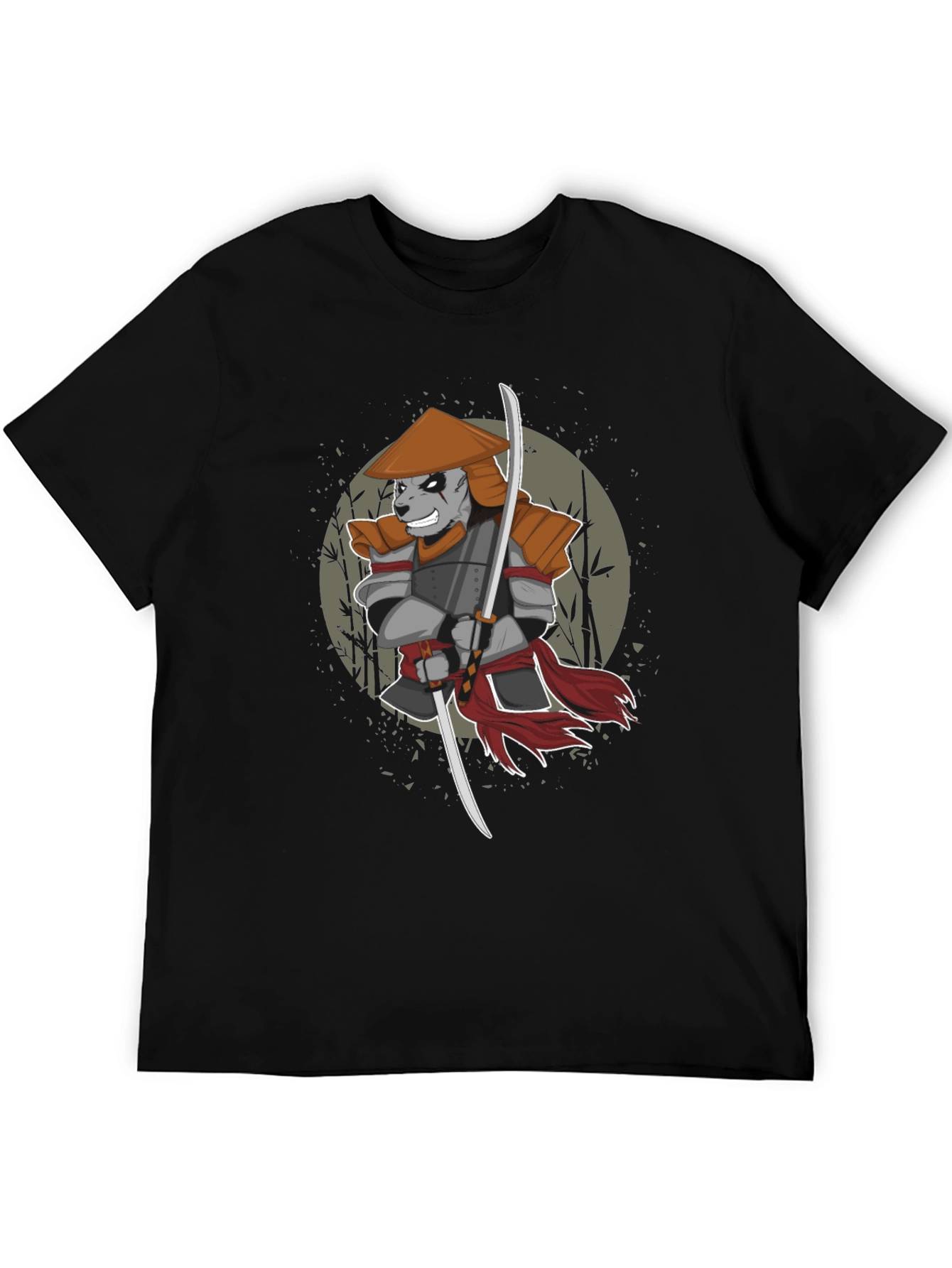 Samurai Panda Graphic T-Shirt
