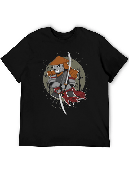 Samurai Panda Graphic T-Shirt