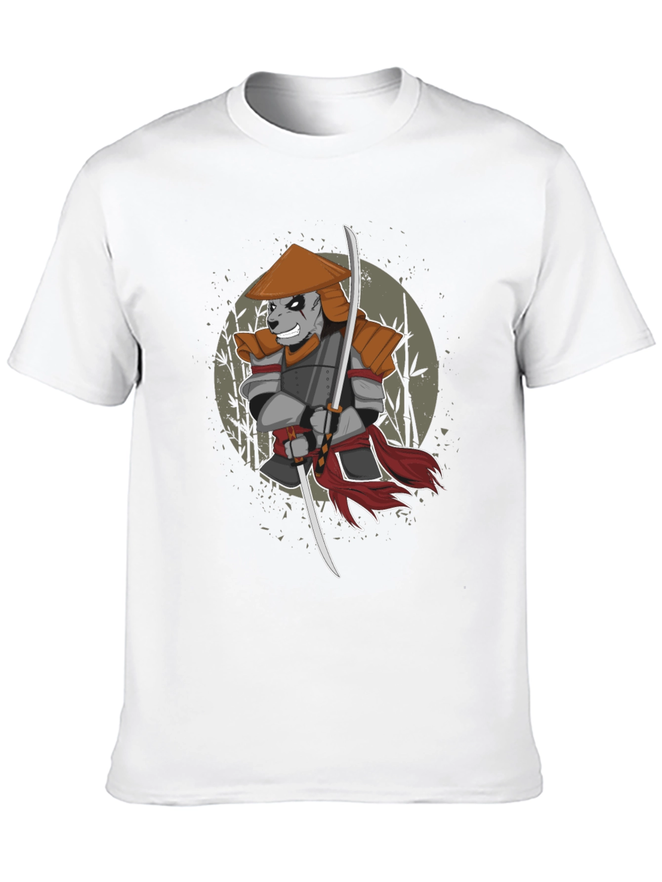 Samurai Panda Graphic T-Shirt