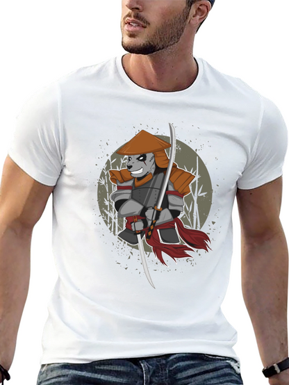 Samurai Panda Graphic T-Shirt