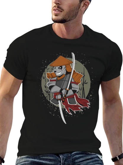 Samurai Panda Graphic T-Shirt