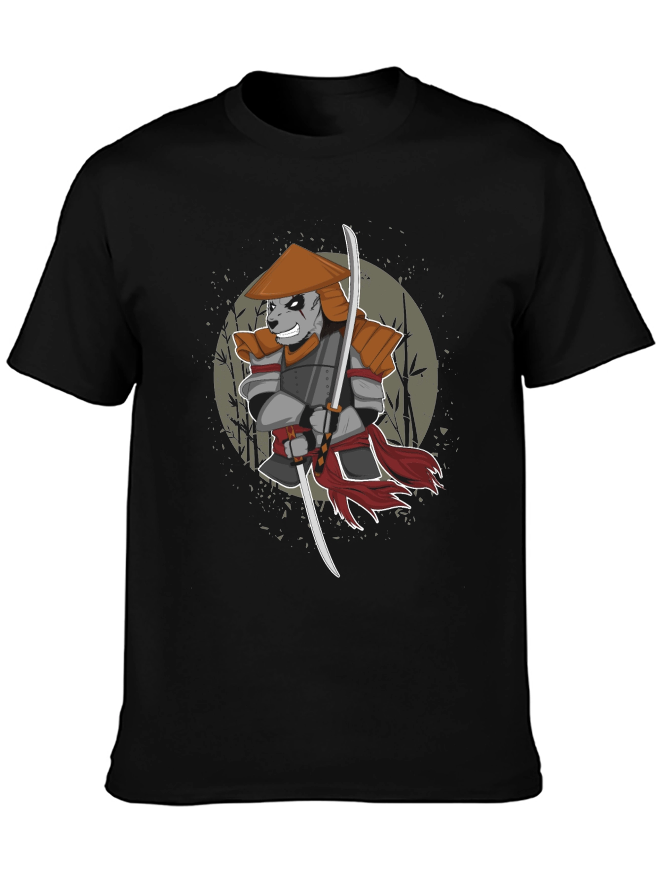 Samurai Panda Graphic T-Shirt