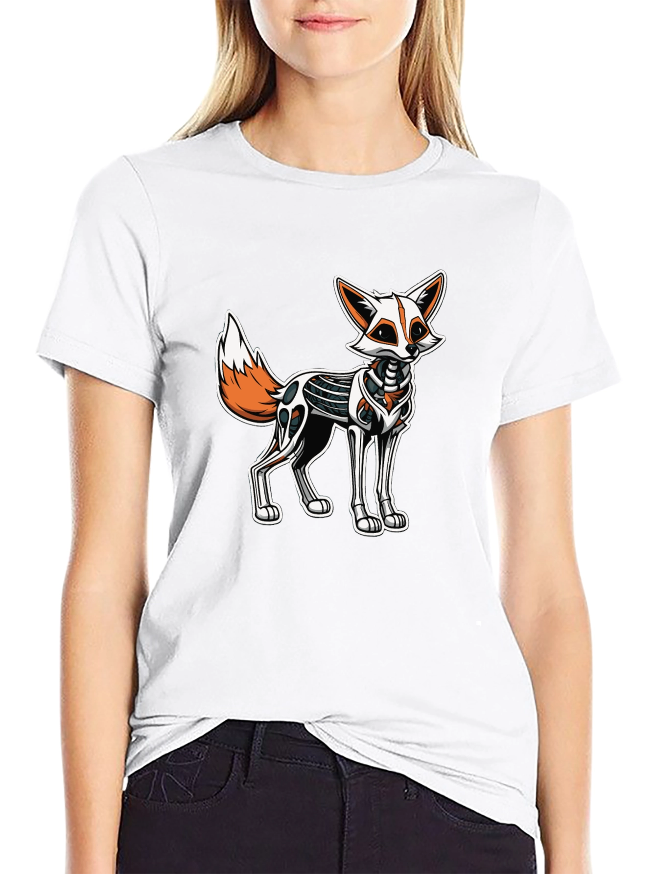 Robotic Fox Graphic Tee - Black